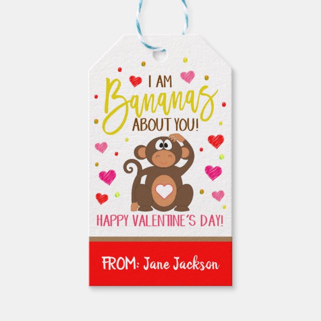 Valentine Banana Gift Tag (Front)