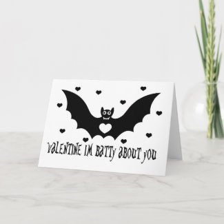Valentine Bat Love Holiday Card