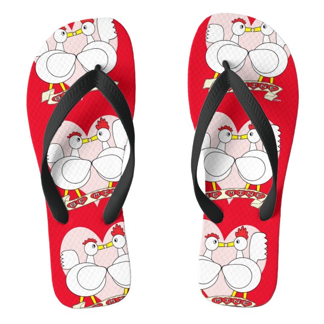 Valentine Be Mine Flip Flops (Footbed)