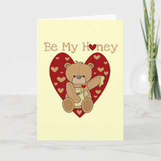 Valentine Be My Honey Tshirts and Gifts Holiday Card