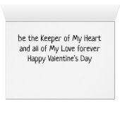 VALENTINE BE THE "KEEPER OF MY HEART" (Inside Horizontal (Bottom))