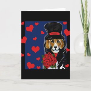 VALENTINE BEAGLE HOLIDAY CARD