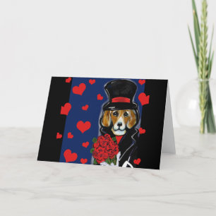 VALENTINE BEAGLE HOLIDAY CARD
