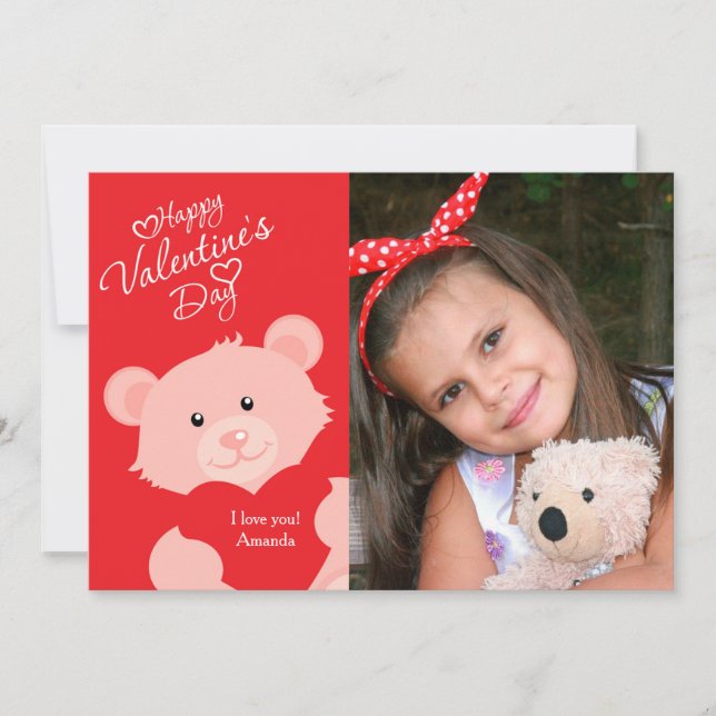 Valentine Bear Photo Card (Front)