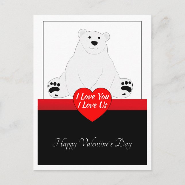 Valentine Bear  Postcard (Front)