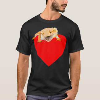 Valentine Bearded Dragon In Heart Pocket Bearded D T-Shirt