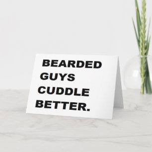 valentine : Bearded Guys Cuddle Better Holiday Card
