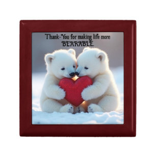 Valentine Bears Wooden Jewelry Keepsake Box