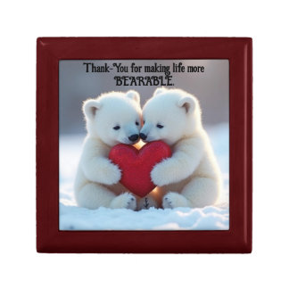 Valentine Bears Wooden Jewelry Keepsake Box
