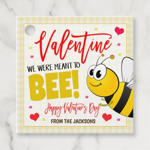 Valentine Bee Gift Tag