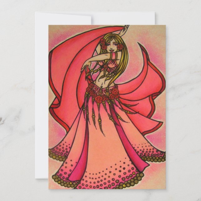 Valentine Belly Dancer Invitation (Front)