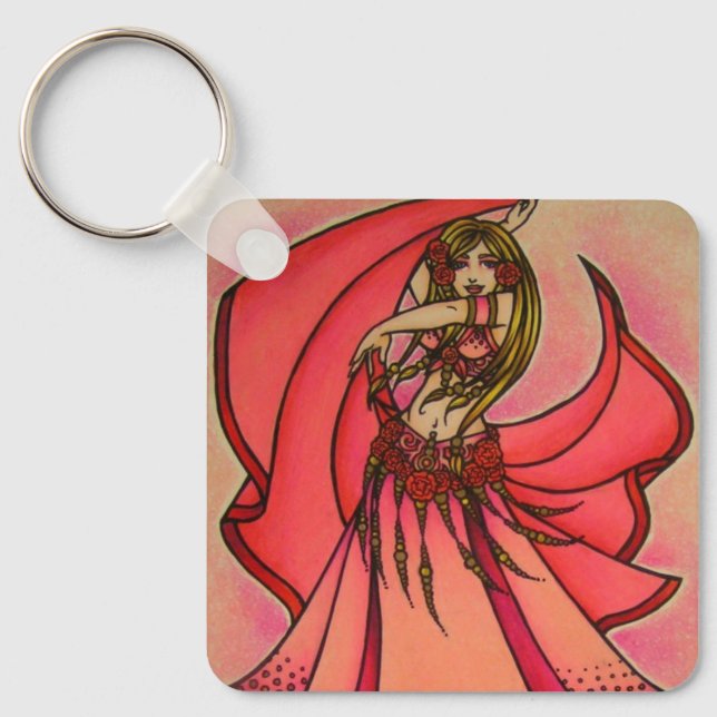 Valentine Belly Dancer Keychain (Front)