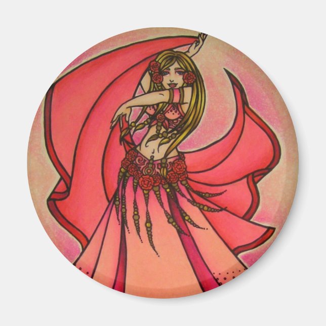 Valentine Belly Dancer Magnet (Front)