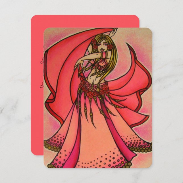 Valentine Belly Dancer Postcard (Front/Back)