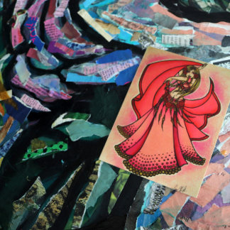 Valentine Belly Dancer Postcard