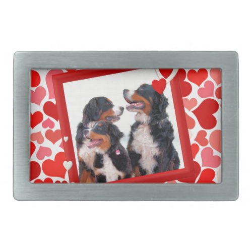 Valentine Bernese Mountain dog Heart Belt Buckle