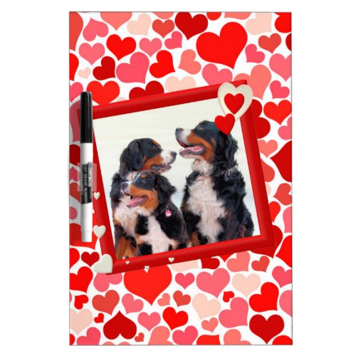 Valentine Bernese Mountain dog Heart Dry_Erase Board