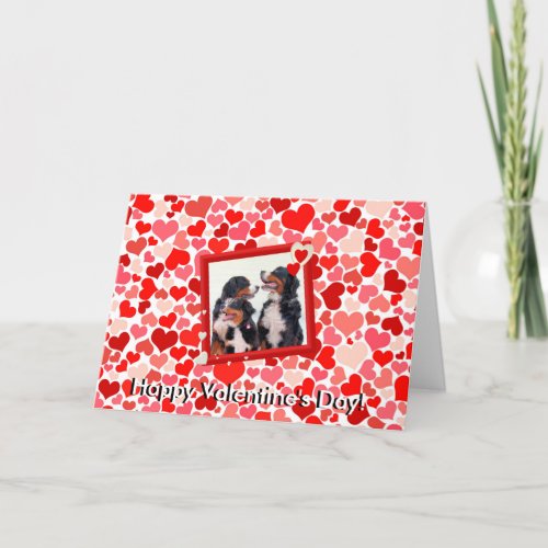 Valentine Bernese Mountain dog Heart Greeting Card