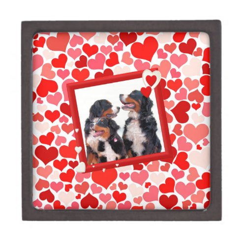 Valentine Bernese Mountain dog Heart Keepsake Box