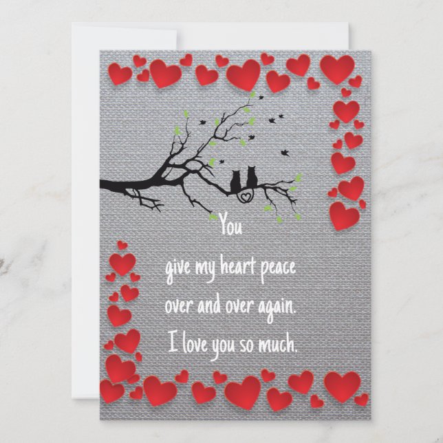 Valentine Birds  Card (Front)
