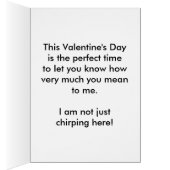 Valentine Birds on a Heart Card (Inside (Right))