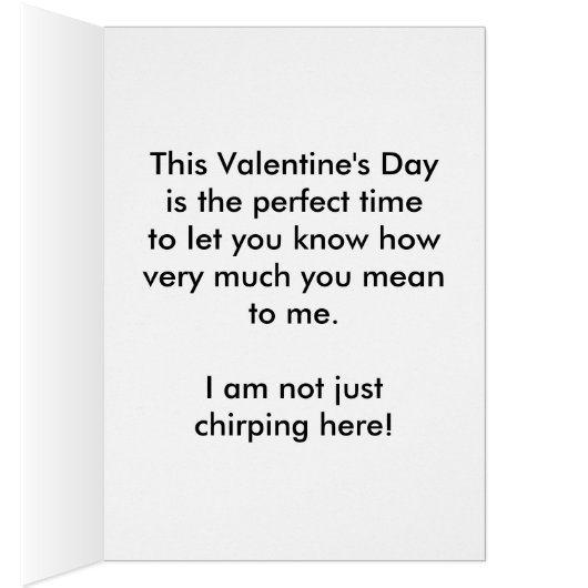 Valentine Birds on a Heart Card (Inside (Right))