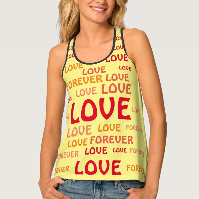VALENTINE, BIRTHDAY LOVE CASUAL WOMEN TANK TOP (Front)