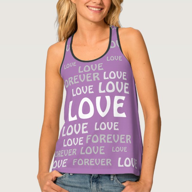 VALENTINE, BIRTHDAY LOVE CASUAL WOMEN TANK TOP (Front)