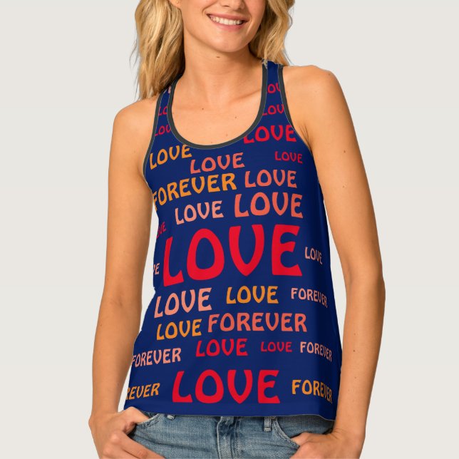 VALENTINE, BIRTHDAY LOVE CASUAL WOMEN TANK TOP (Front)