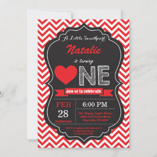 Valentine Birthday Our Little Sweetheart Invitation