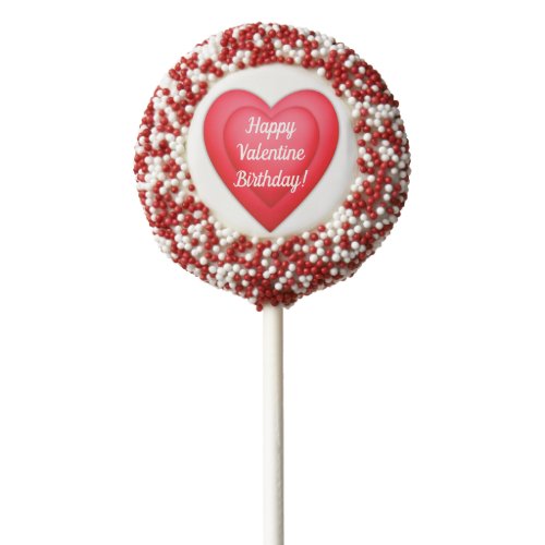 Valentine Birthday Red Hearts Personalized  Chocolate Covered Oreo Pop
