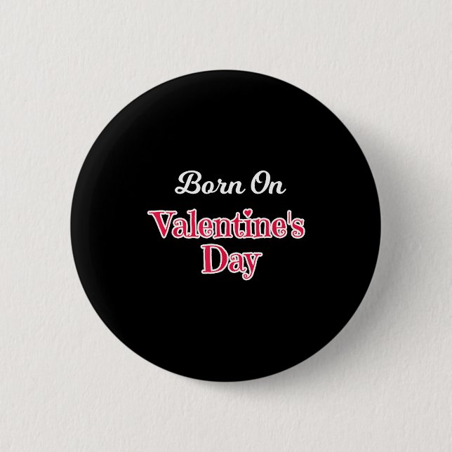 Valentine Birthday Shirt Born On February 14 Women Button (Front)