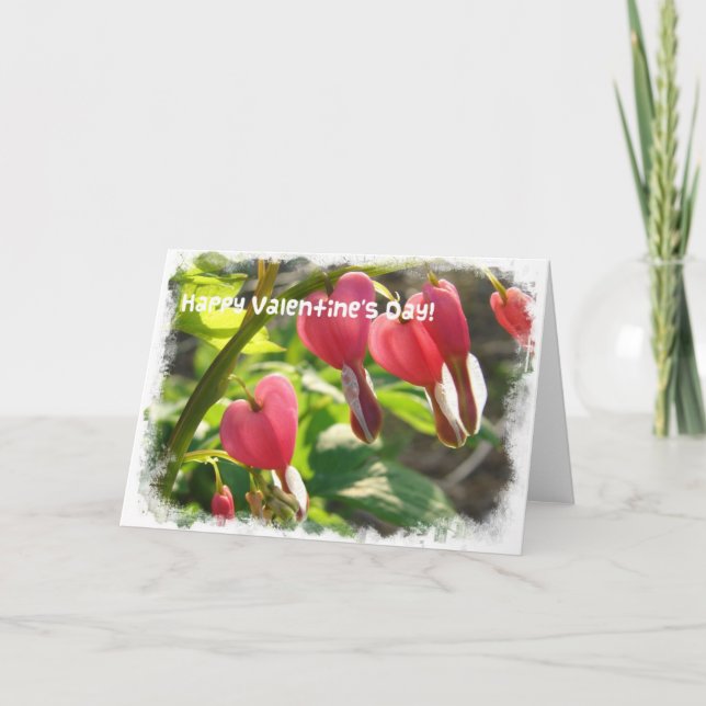 Valentine Bleeding Hearts Holiday Card (Front)