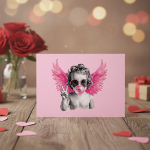 Valentine Blowing Bubble Cupid Valentines Day  Postcard