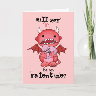 Valentine Boy Devil Holiday Card