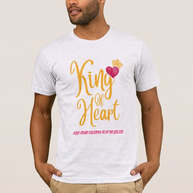 Valentine Boy King Of Heart Lover Couple T-Shirt (Front)