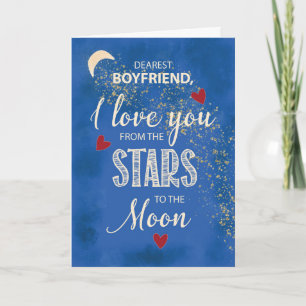 Valentine Boyfriend, Love From Stars to Moon Night Card