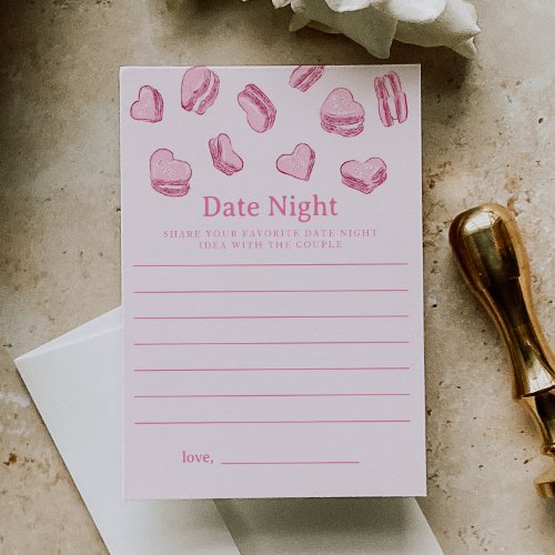 Valentine Bridal Shower Date Night Card