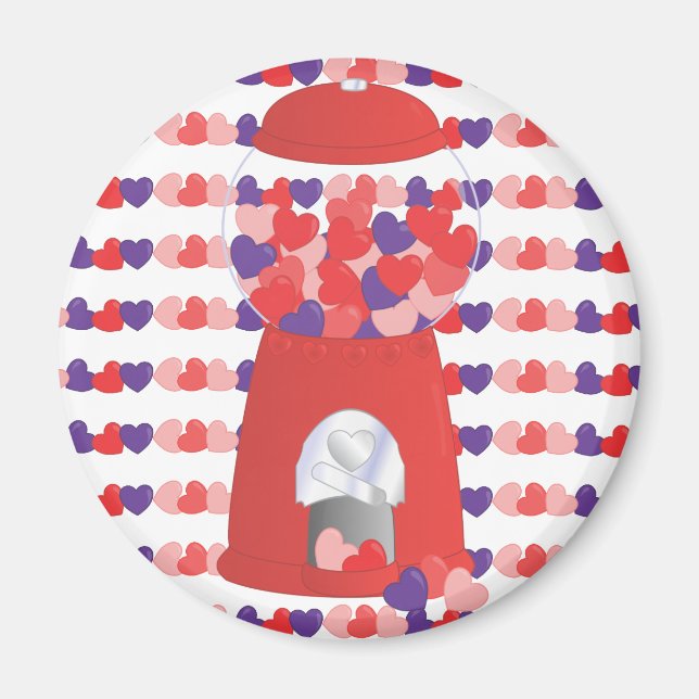 Valentine Bubblegum Magnet (Front)