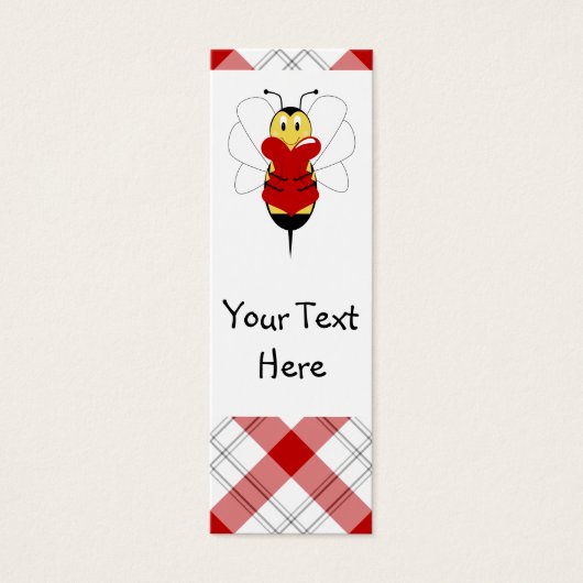 Valentine Bumble Bee Bookmark (Front)