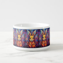 Valentine Bunny Flowers hearts purple