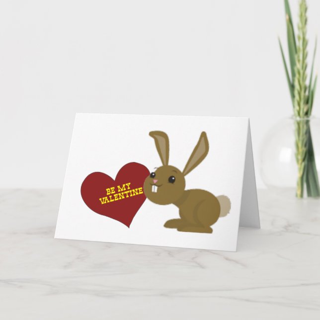 valentine bunny holiday card (Front)