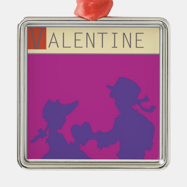 <Valentine> by Steve Collier Metal Ornament (Front)