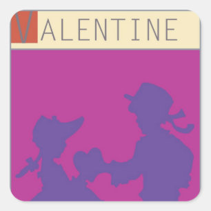 <Valentine> by Steve Collier Square Sticker