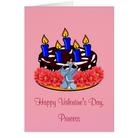 Valentine Cake Greeting Card (Front)