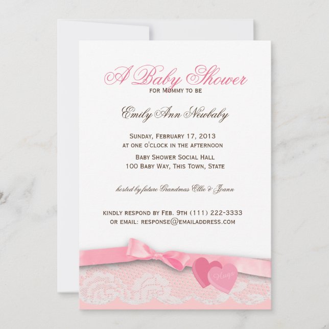 Valentine Candy Baby Shower Invitation (Front)