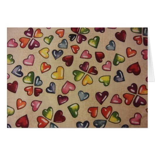 Valentine Candy Hearts Cards (Front Horizontal)