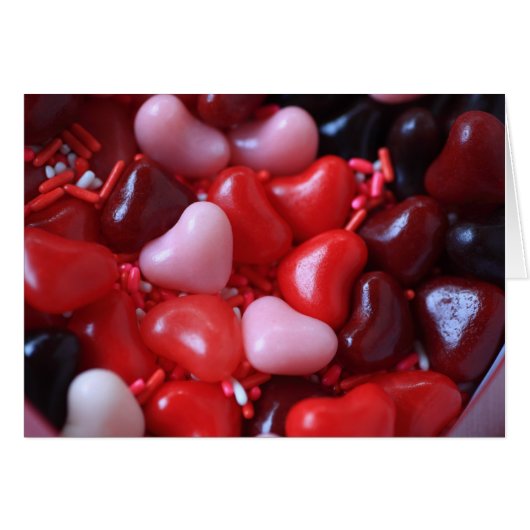 Valentine candy hearts cards (Front Horizontal)