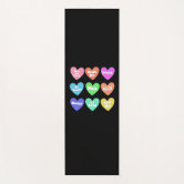 Heart Cloud Sky Cute Fun Modern Blue Custom Name Yoga Mat