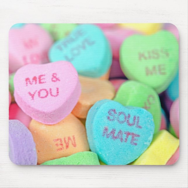 Valentine Candy Hearts  Mouse Pad (Front)